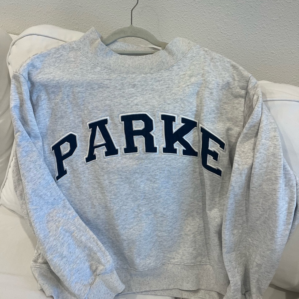 PARKE Mockneck grey+denim